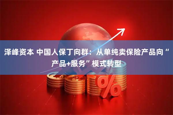 泽峰资本 中国人保丁向群：从单纯卖保险产品向“产品+服务”模式转型